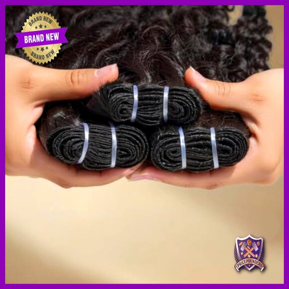 Burmese Curly Human Hair Extensions 18-22 Inch 3 Bundles Water Wave main image 4